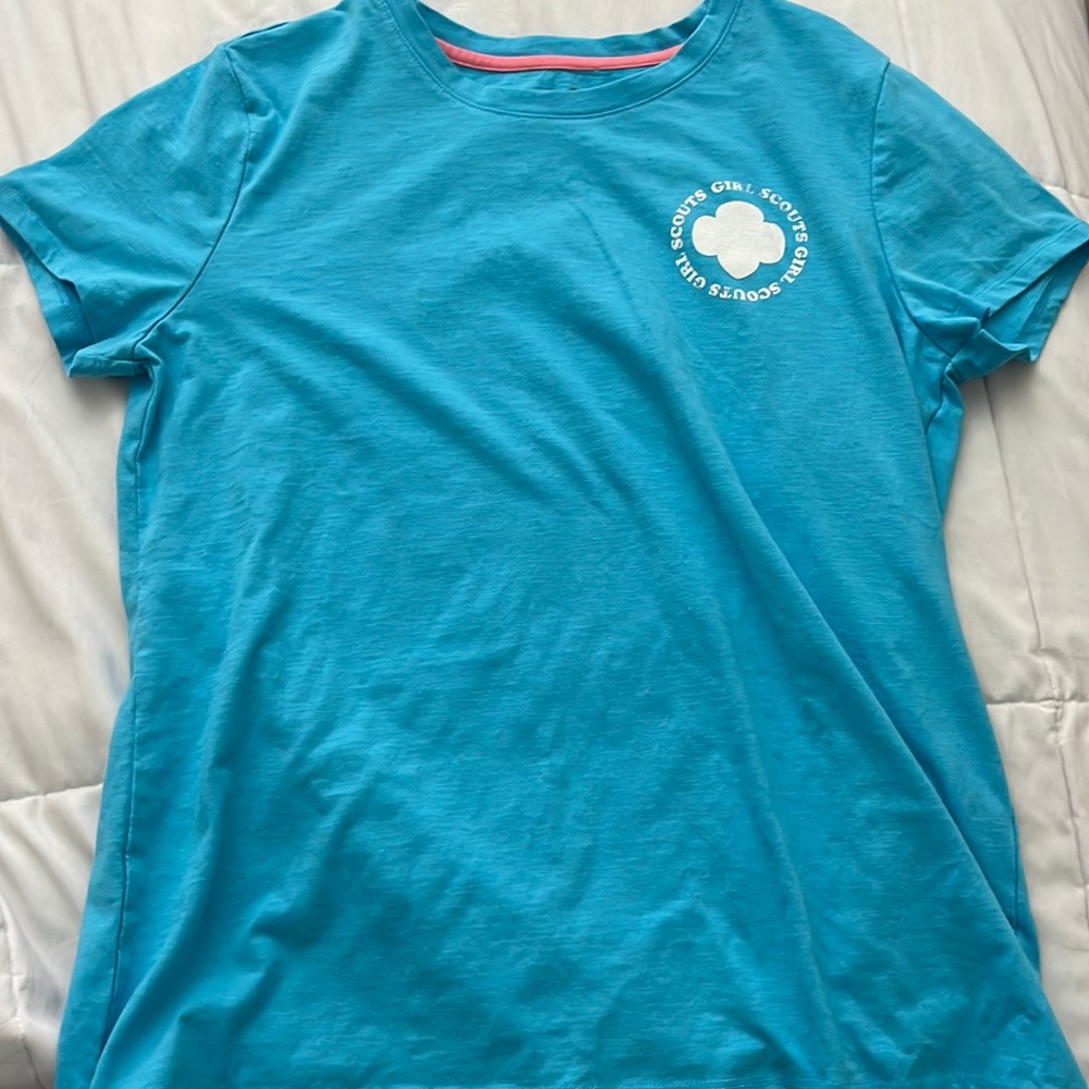 Girl Scouts t shirt in a women’s M. Blue and white. Never worn